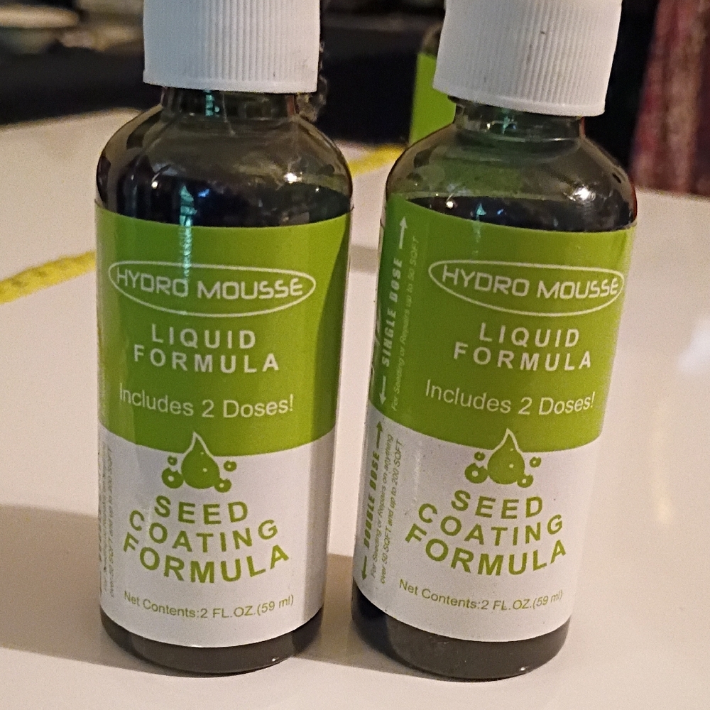 4 Bottles Hydro Mousse Liquid Seed Coating Formula 2 Oz (60ml)